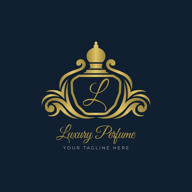 Luxe parfum logo sjabloon