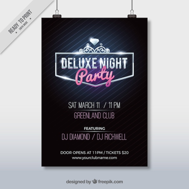 Luxe party poster template