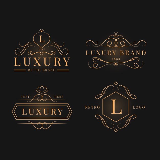 Luxe retro logo-collectie