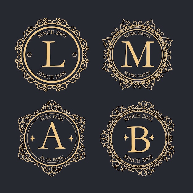Luxe retro logo-collectie