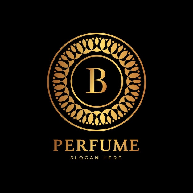 Luxe stijl voor parfumlogo