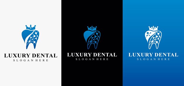 Luxe tandheelkundige gezondheid logo luxe tandheelkundige kliniek logo ontwerp arts tandarts logo concept