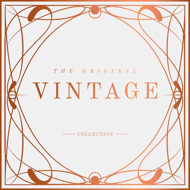 Gratis vector luxe vintage art nouveau badge vector