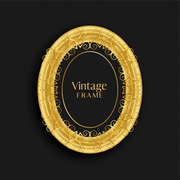 Luxe vintage gouden antiek frame ontwerp