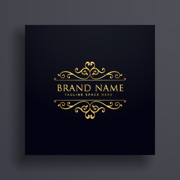 luxe vip logo concept ontwerp voor uw merk met bloemen decoratie