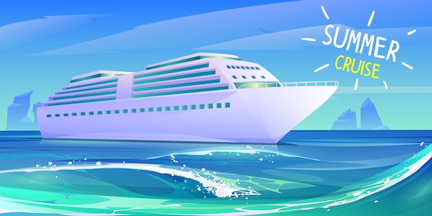 Gratis vector luxe zomervakantie op cruiseschip