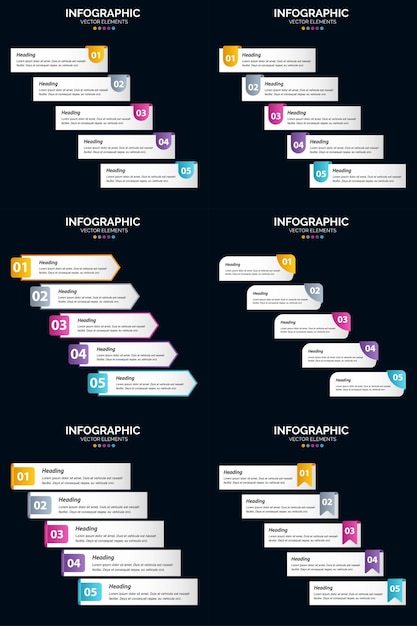 Maak boeiende presentaties met ons vectorinfographics-pakket