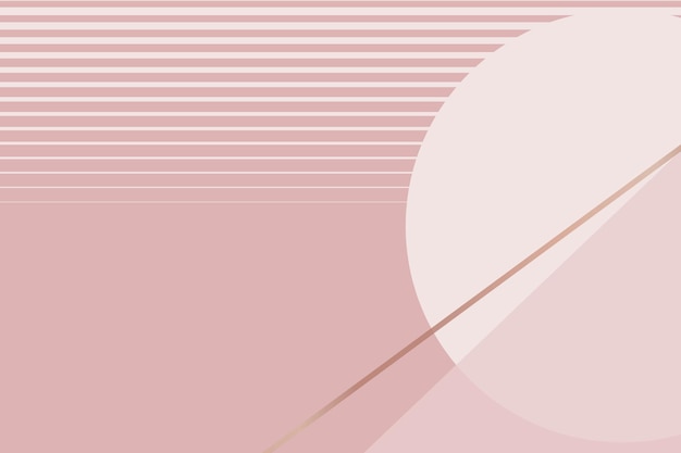 Gratis vector maan geometrische esthetische achtergrond vector in naakt roze