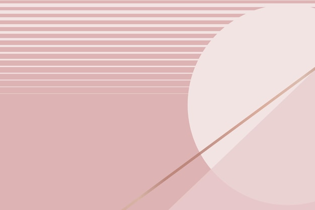 Maan geometrische esthetische achtergrond vector in naakt roze