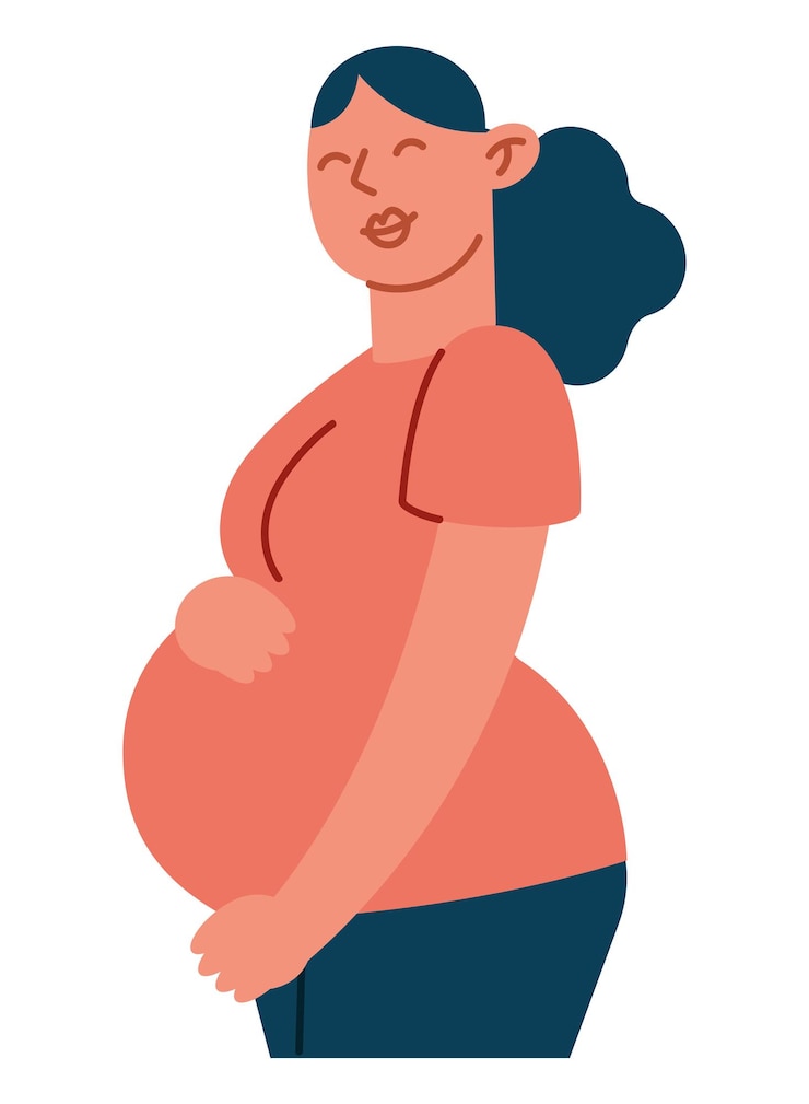 Gratis Vector maanden zwanger kalm