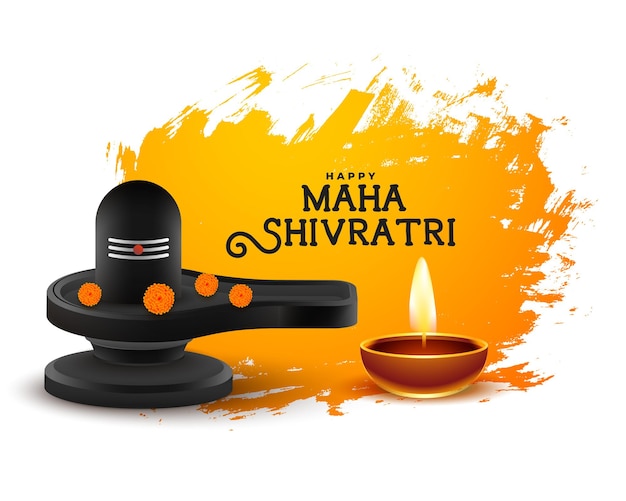 Gratis vector maha shivratri festival zegen kaart ontwerp