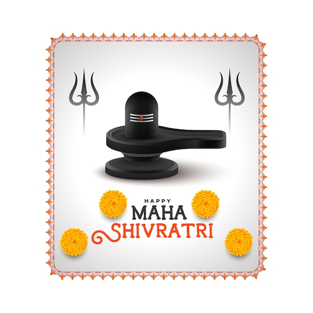 Maha shivratri-groet met wankelend ontwerp