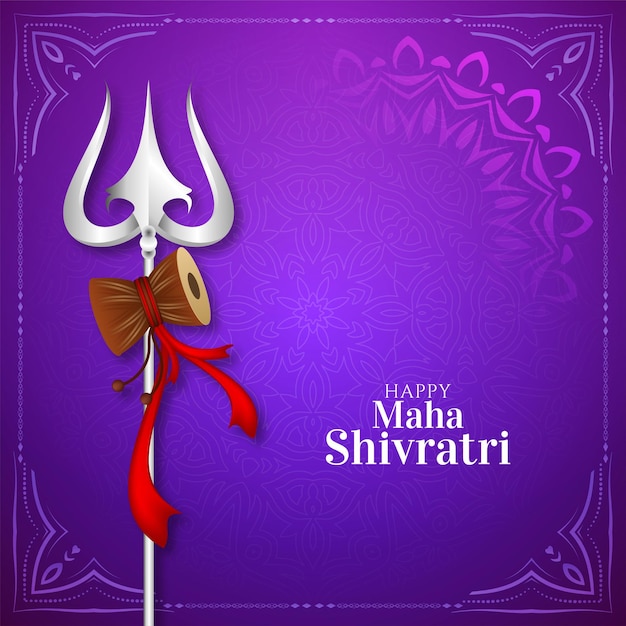 Maha shivratri violette kleur wenskaart