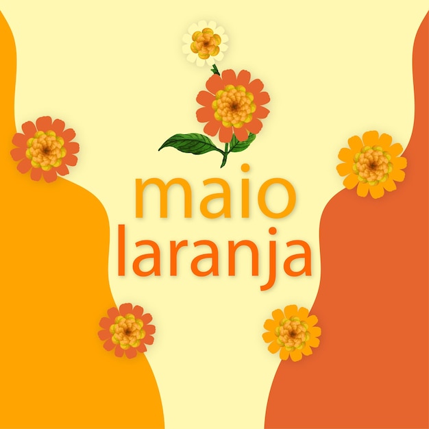 Maio laranja oranje gele achtergrond social media design banner gratis vector