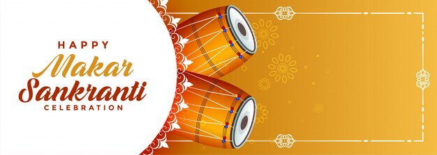 Makar sankranti viering banner met copyspace