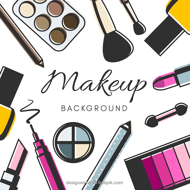 Gratis vector make-up accessoires achtergrond