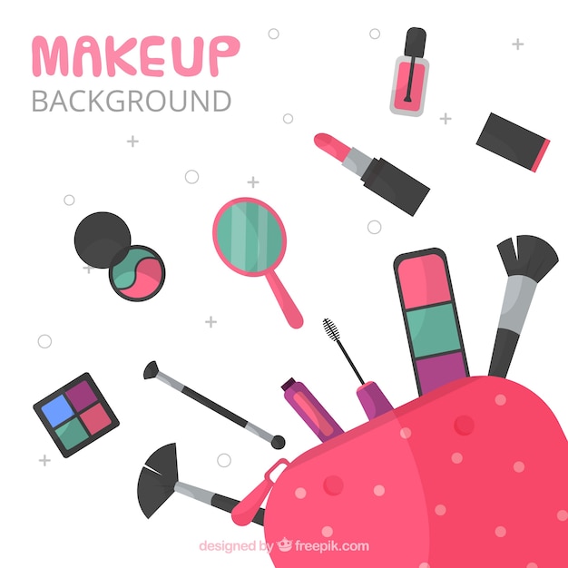 Make-up accessoires achtergrond