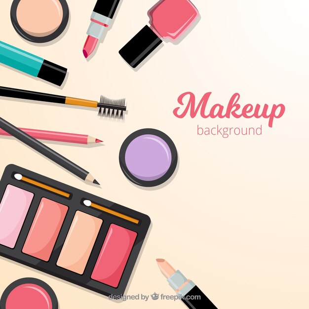 Make-up accessoires achtergrond