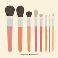 Gratis vector make-up kwasten