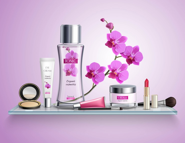 Gratis Vector make-up realistische samenstelling