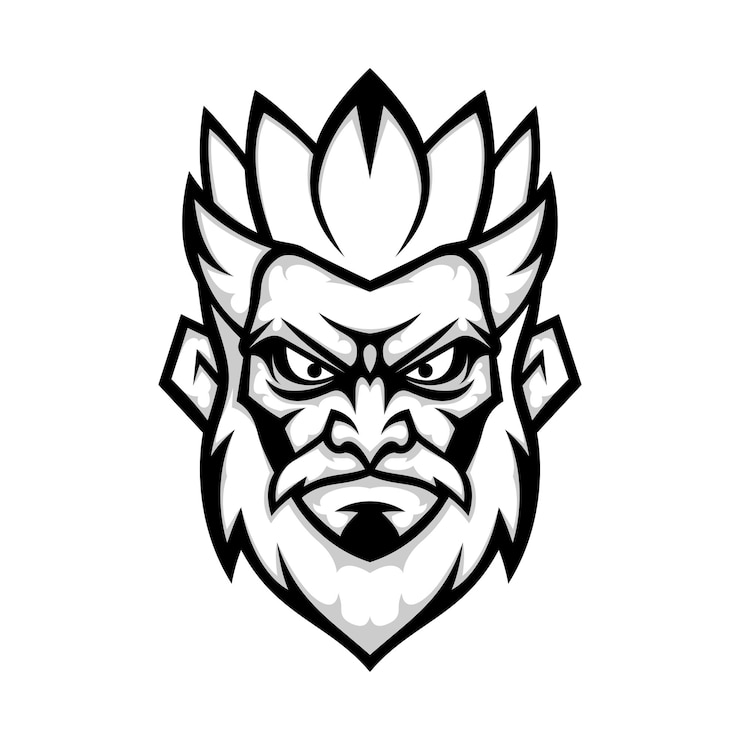Gratis Vector man mascotte logo ontwerp