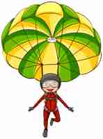 Gratis vector man met parachute