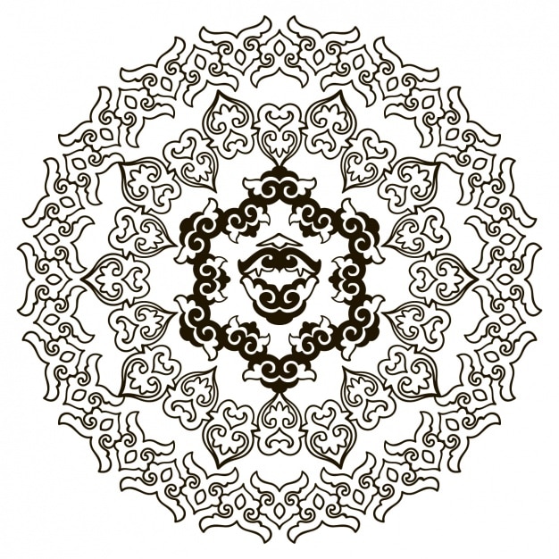 Gratis vector mandala achtergrond ontwerp