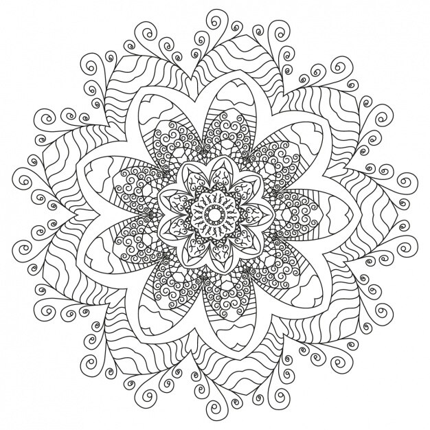 Gratis Vector mandala achtergrond ontwerp