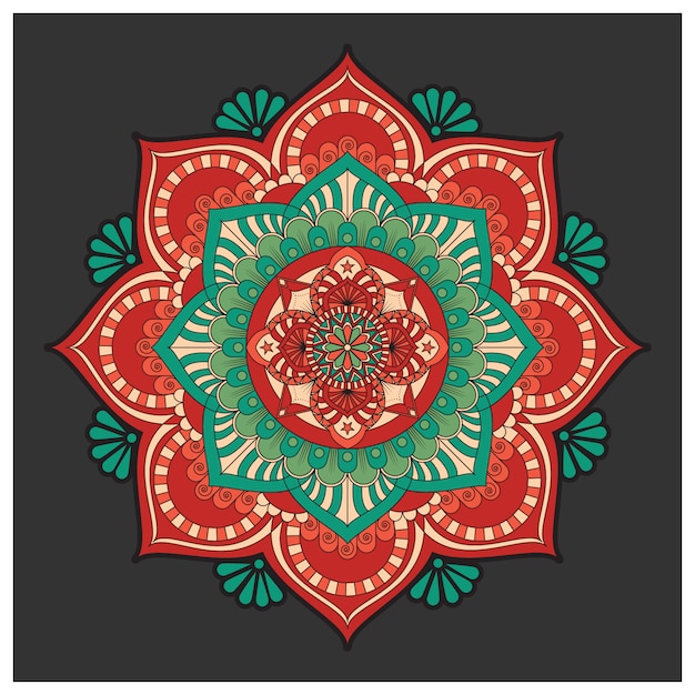 Gratis vector mandala achtergrond ontwerp