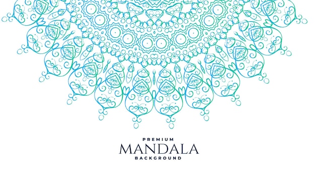 Gratis vector mandala-decoratieachtergrond in indische stijl