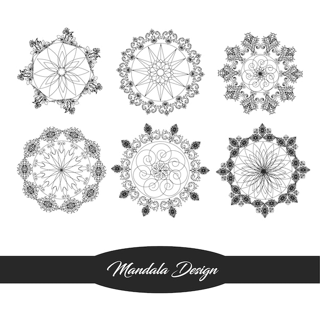 Gratis vector mandala design collectie