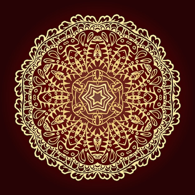 Mandala. Etnisch decoratief element. Islam, Arabische, Indiase, Ottomaanse motieven.