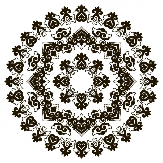 Gratis vector mandala ontwerp achtergrond