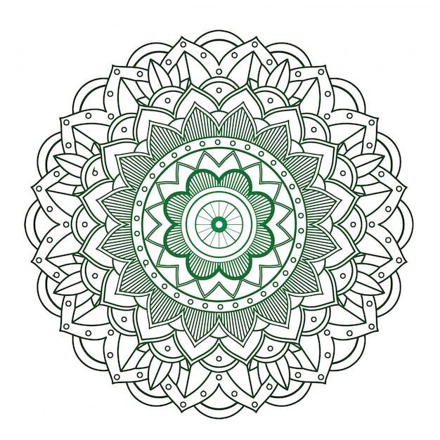 Gratis vector mandala-patronen op geïsoleerde