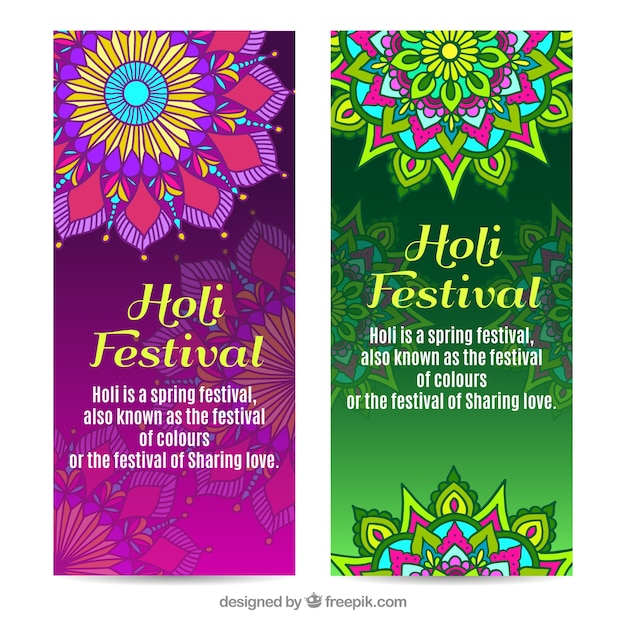 Mandala's holi festival banners