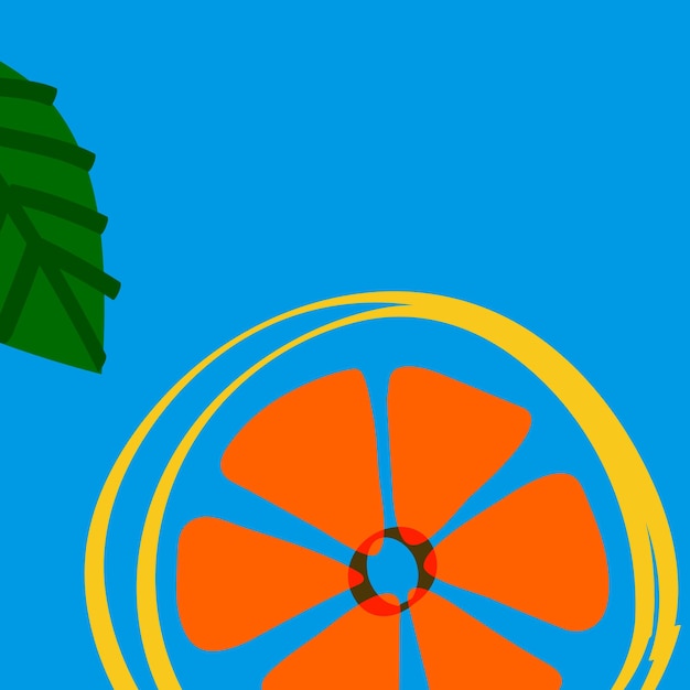 Mandarijnfruit op een blauwe achtergrondontwerpbron