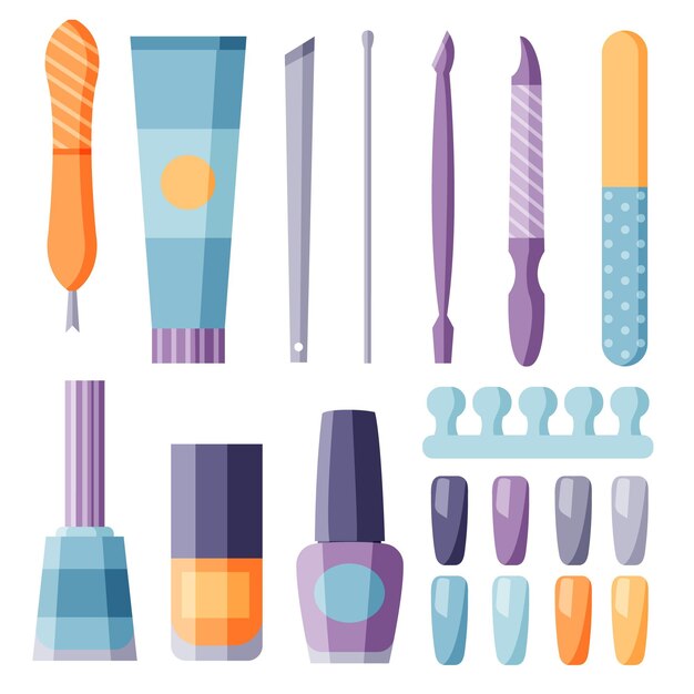 Manicure tools ingesteld