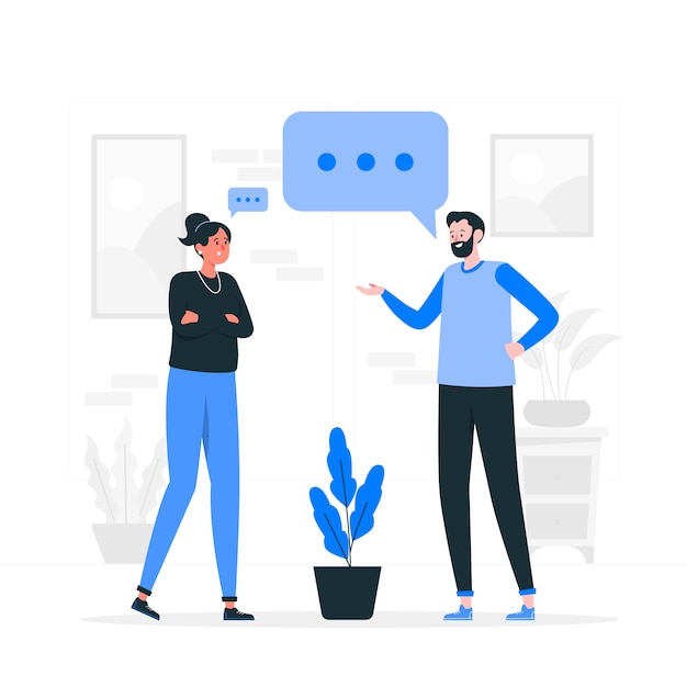 Gratis vector mansplaining concept illustratie