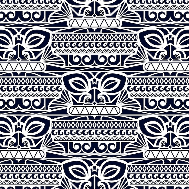 Maori tattoo-patroonontwerp met plat ontwerp