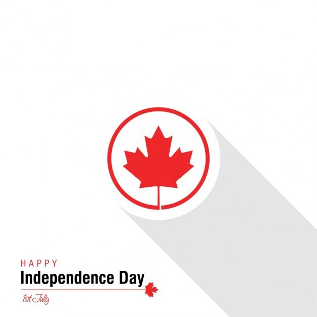 Maple Leaf label schaduwkaart onafhankelijkheidsdag