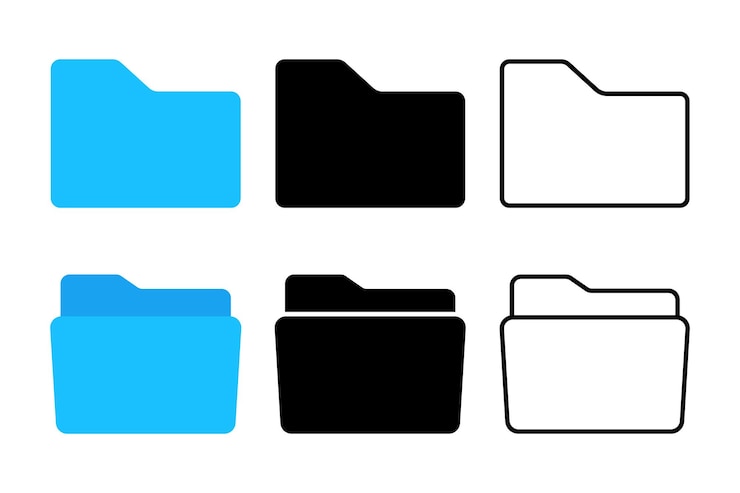 Gratis Vector mappen met meerdere stijlen