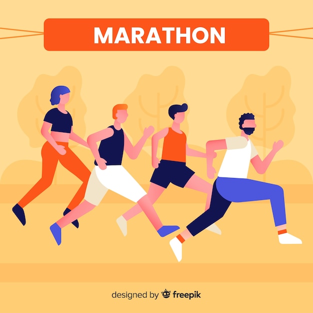 Gratis vector marathon race