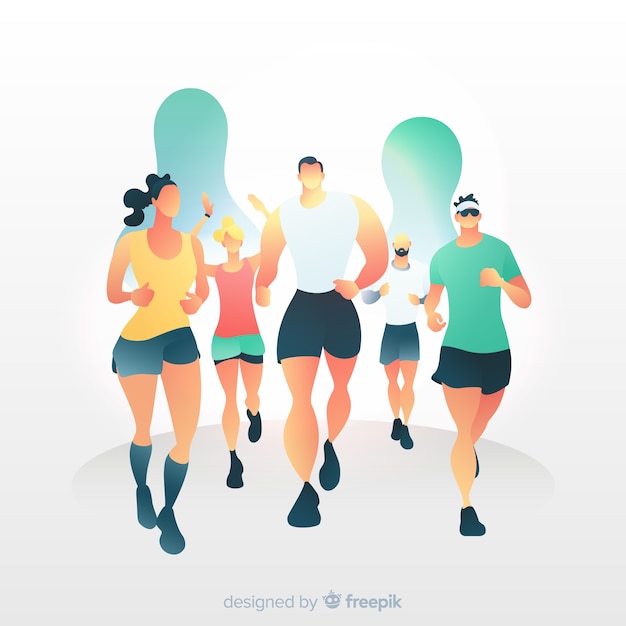 Gratis vector marathon race