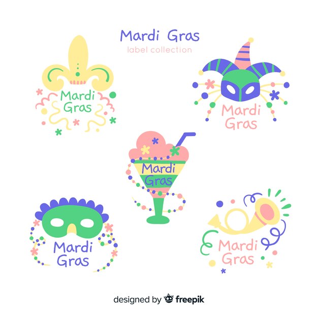 Mardi gras badge collectie