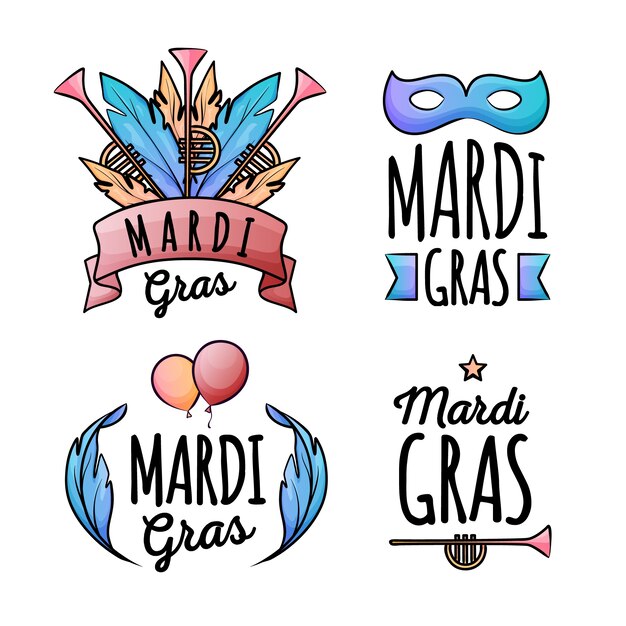 Mardi gras badge-collectie