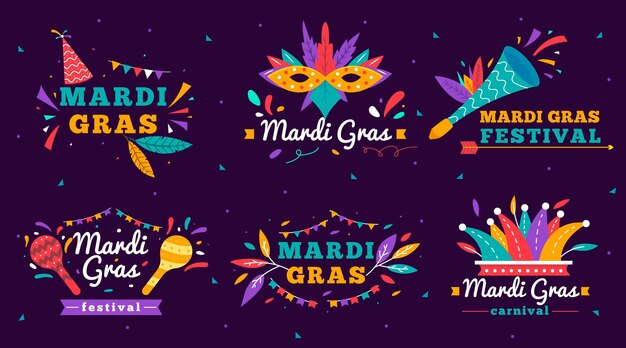 Mardi gras badge-collectie