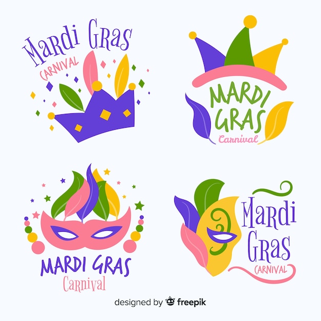 Mardi gras-badgecollectie