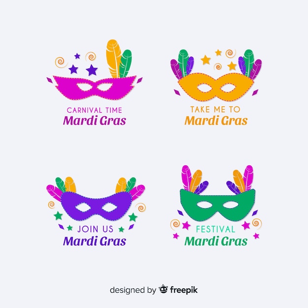 Mardi gras-badgecollectie