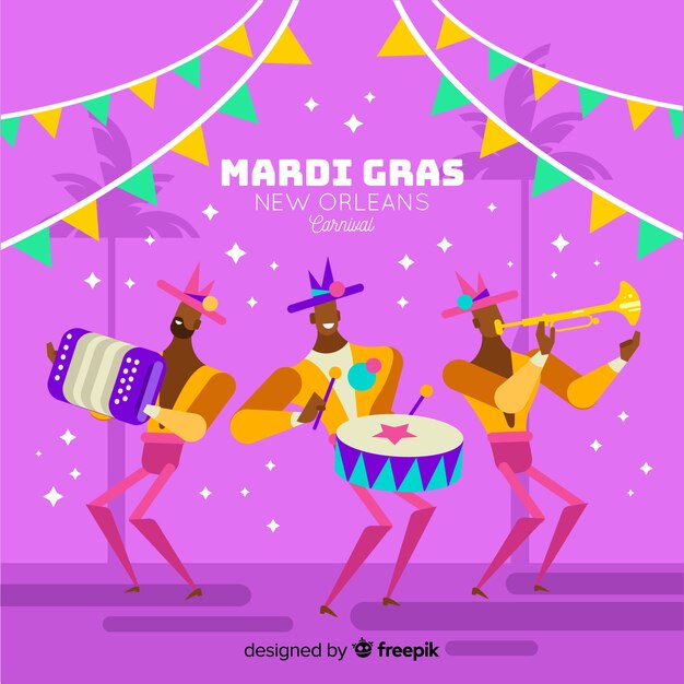 Gratis vector mardi gras carnaval achtergrond