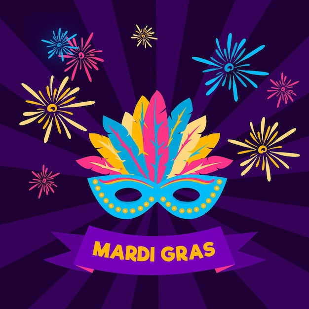 Mardi gras plat ontwerp